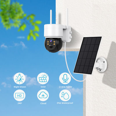 2MP 1080p CMOS Sensor Solar Panel Powered Wifi IP Camera for Outdoor Night Vision