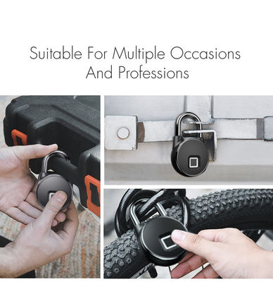 Garage Zinc Alloy Security Smart Lock with USB Interface and Fingerprint Recognition