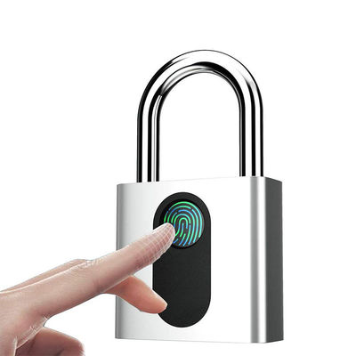 Bike Fingerprint Unlock Security Zinc Alloy Smart Electronic Padlock Waterproof Anti-theft