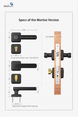 WiFi Connected Bluetooth Entry Lock Handle for Modern Simplicity Style Door Lock