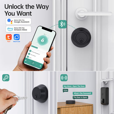 Easy Operation Bluetooth Keypad Smart Lock for Aluminium Wood Door Remote Unlock