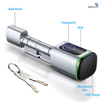Smart Fingerprint Padlock with Type-C Power Supply and Traditional Keyhole Access