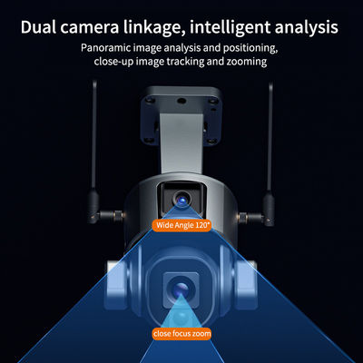4K Solar Human Double Lens Surveillance Camera with Onboard Storage and Solar Power