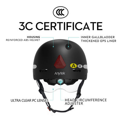 Smart Cycling Helmet with 8-Hour Recording Camera Good and ABS Shell EPS Inner Liner