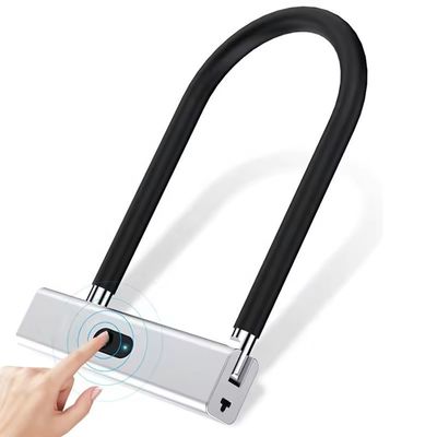 Fingerprint Smart U Lock for Bicycle Bike Motorcycle Glass Door Heavy Duty Zinc Alloy