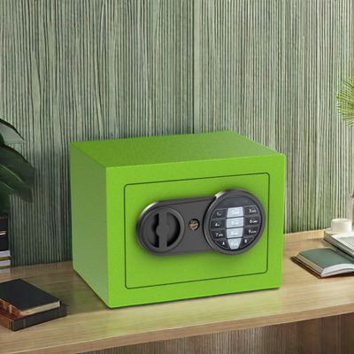 Money Hotel or Home Portable Digital Lock Mini Security Safe with Key and Pin Code Access