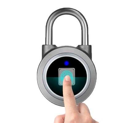 Smart Kitchen Glass Cabinet Padlock with Fingerprint Unlock and Zinc Alloy Material