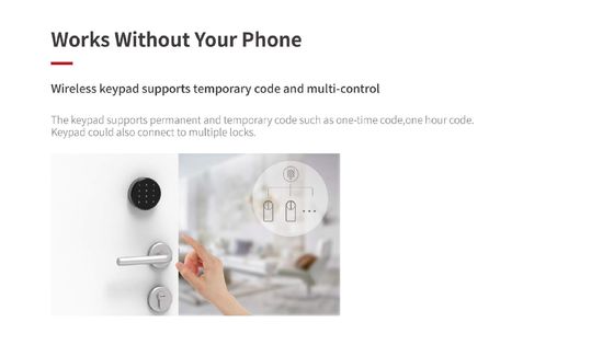 Introducing the Grey Wifi Smart Gate Lock for Tuya Wooden Doors Memory Card Storage