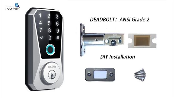 Wood Door Fingerprint WiFi Network Connected Smart Lock with Zinc Alloy Material