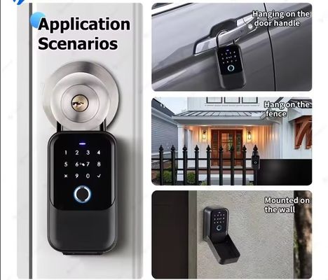 Wood Door App Unlock Outdoor IP65 Waterproof WiFi Smart Door Lock with Fingerprint TUYA TT