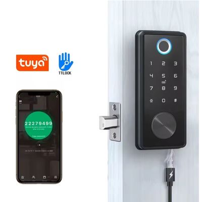 Convenient and Secure Fingerprint Unlock Ttlock Zinc Alloy Smart Lock for Front Door