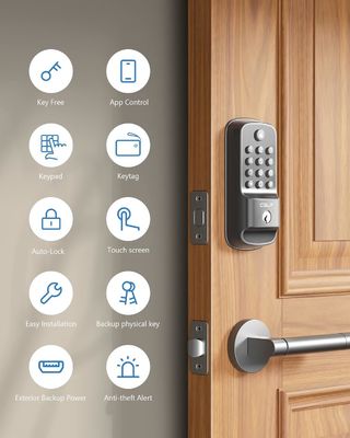 Steel Door Smart Locks Digital Tuya Wireless Waterproof Password Keyless Fingerprint