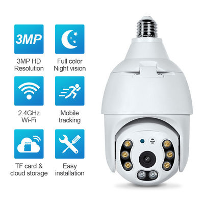 360 Degree HD Surveillance PTZ Security Wifi Cctv Network Camera for Smart Light Bulb
