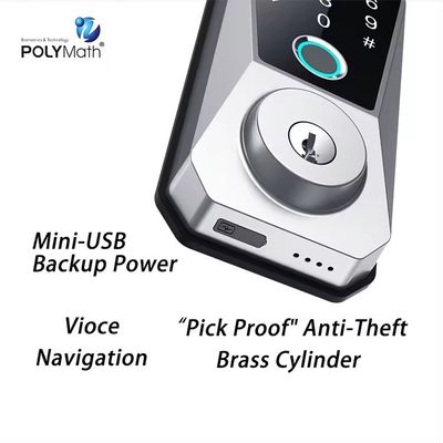 North America Wood Door Smart Locks with Automatic Fingerprint and WiFi Connectivity