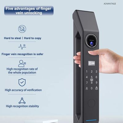Precision Finger Vein Reader Smart Door Lock with Class C Safety Lock Cylinder and APP
