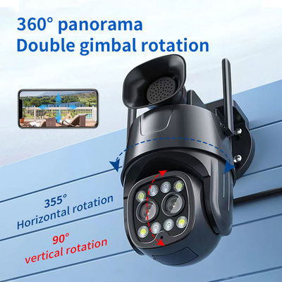 2.8 8mm Dual Lens PTZ IP Camera with Hybrid Zoom Human Detection and Audio Capability