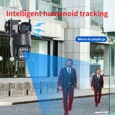 2.8 8mm Dual Lens PTZ IP Camera with Hybrid Zoom Human Detection and Audio Capability