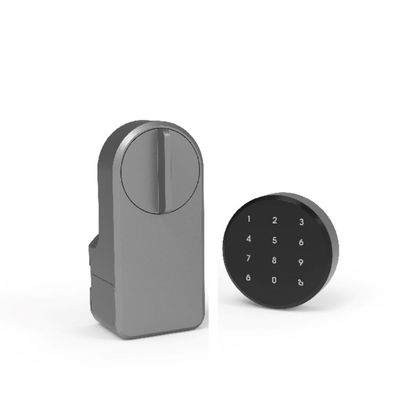 Alarm Function Grey Retrofit Smart Knob Door Lock for Bluetooth Gateway and Deadlock
