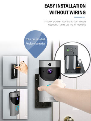 1080P Resolution Wifi Network Wireless Camera Intercom Smart Tuya Doorbell for Wood Glass