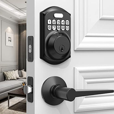 Competitive Home Tuya Electric Fingerprint Keyless Door Handle Smartlife Lock Door Set