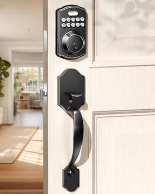 Competitive Home Tuya Electric Fingerprint Keyless Door Handle Smartlife Lock Door Set