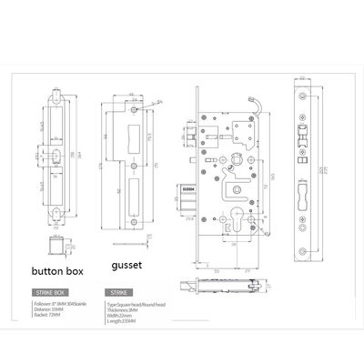 European Standard Smart Door Lock Mortise Metal Mortise Electric Lock Body