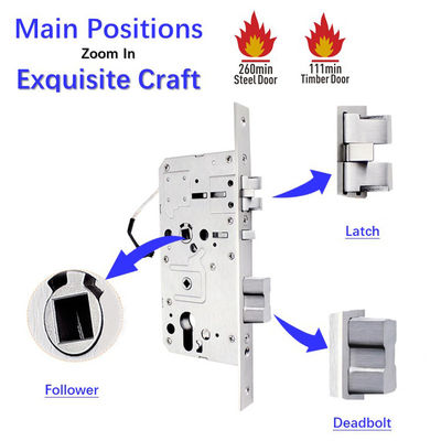 European Latch Security Smart Door Lock in Stainless Steel 304 Customized by Polymath