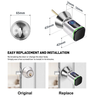 Secure Your Home with TUYA WiFi BLE Smart Bedroom Door Lock Cylinder and Memory Card