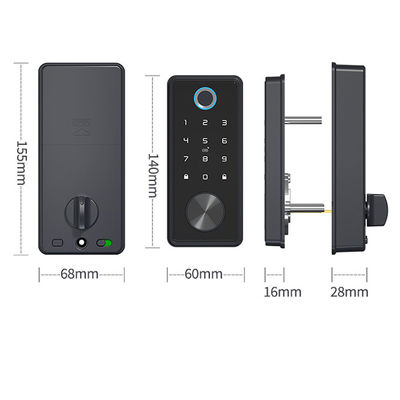 POLYMATH TT App Cylinder Smart Front Door Lock for Wood Door Code APP Fingerprint Unlock Method