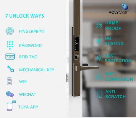 Black Digital Cerraduras Electronica Smart Technology Security Keylock with Wifi Network