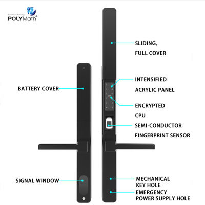 Home Hotel Apartments Office Digital Biometric Fingerprint Door Lock with Tuya APP