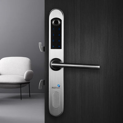 Waterproof Stainless Steel Biometric Fingerprint Glass Door Lock for Sliding Doors