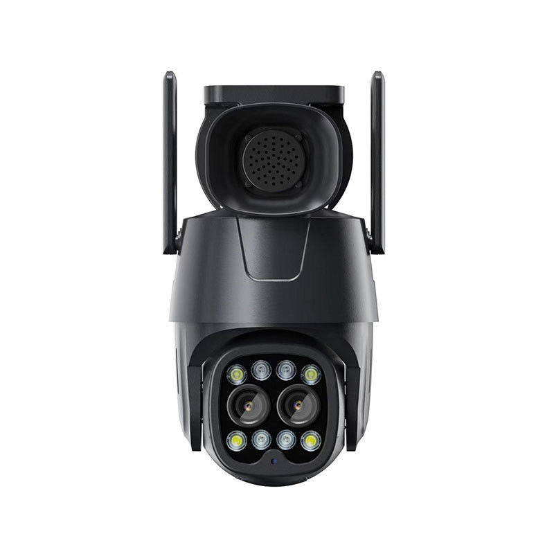 2.8 8mm Dual Lens PTZ IP Camera with Hybrid Zoom Human Detection and Audio Capability