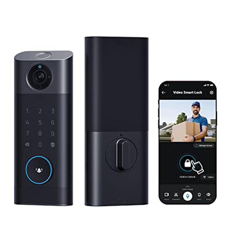 Keyless Selling Fire Rated Glass Door Lock with Wifi Recognition and Fingerprint Unlock
