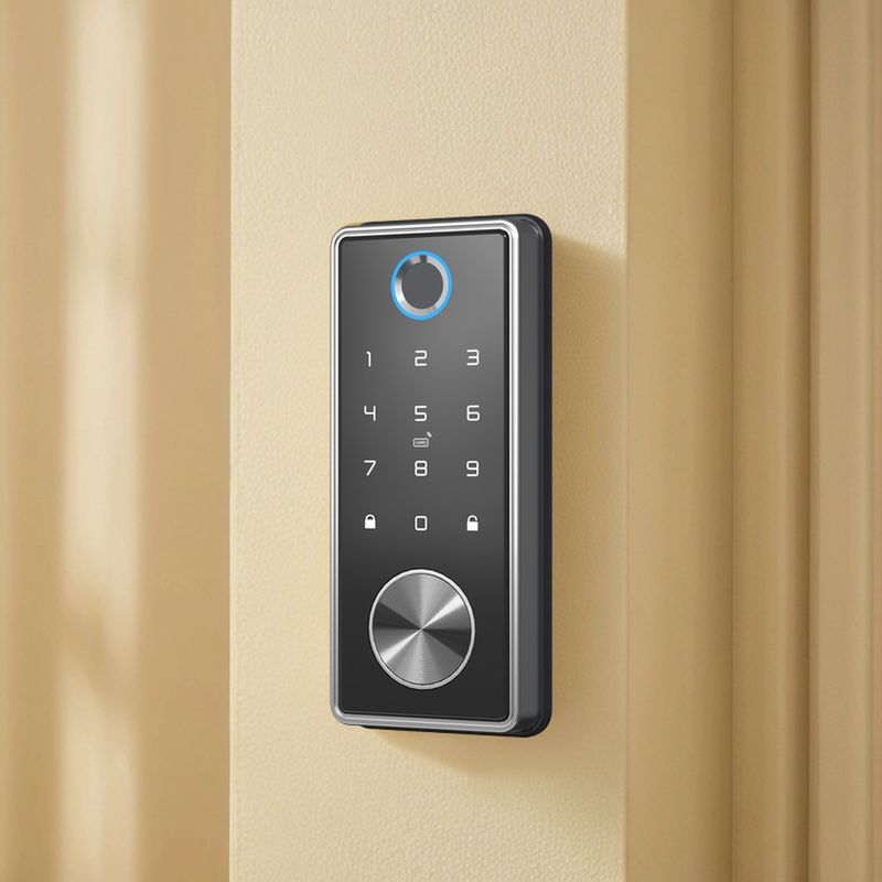 Smart WiFi Fingerprint Door Lock for Wood Aluminum and Steel Doors Memory Card Option