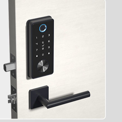 Black Smart WiFi Tuya Fingerprint Digital Door Lock Unlock with Code APP and Fingerprint