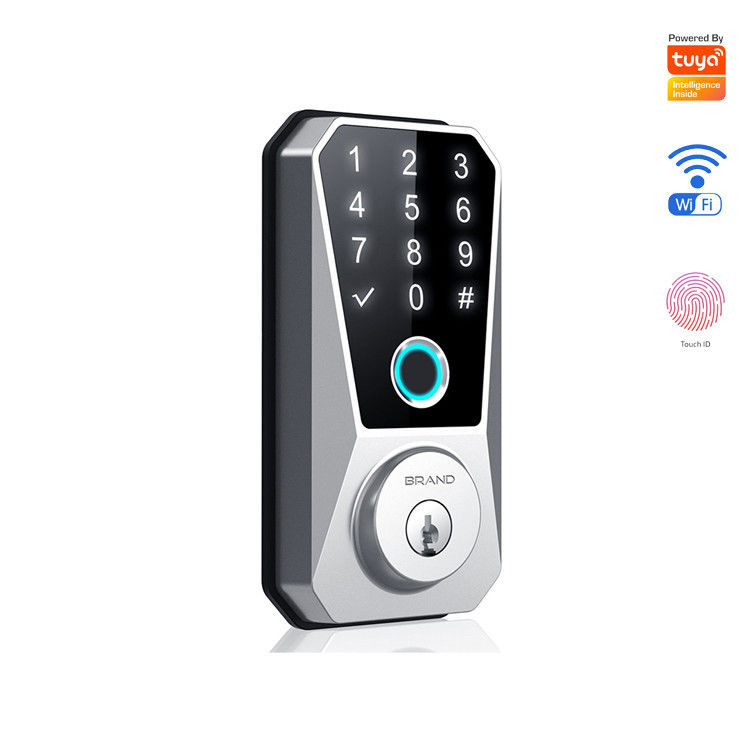 Stainless Steel Door Smart Deadbolt Lock Wifi Digital Front Keyless for Home Tuya App